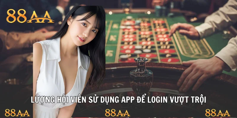 Lượng hội viên sử dụng app để login vượt trội