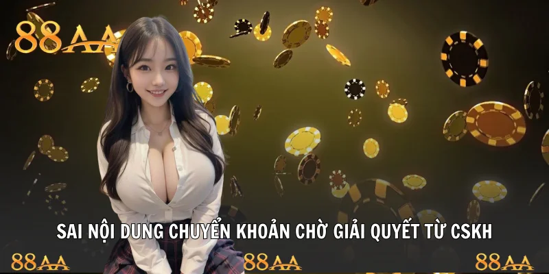 Sai nội dung chuyển khoản chờ giải quyết từ CSKH