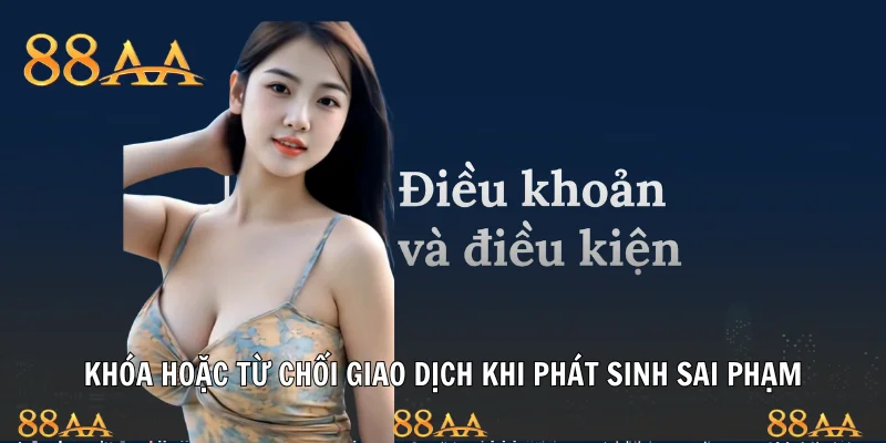 Khóa hoặc từ chối giao dịch khi phát sinh sai phạm