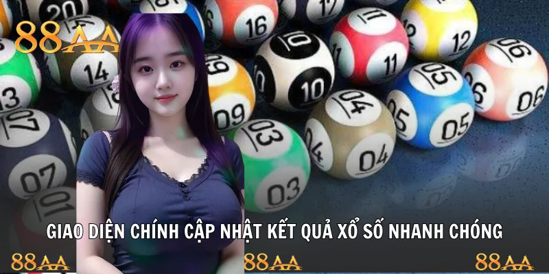 Giao diện chính cập nhật kết quả xổ số nhanh chóng
